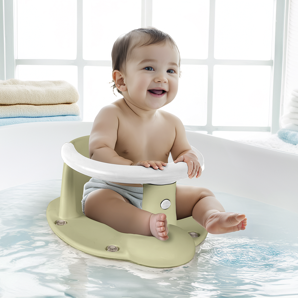 Siège de bain pour bébé - Vert - 2 - Eveil Montessori Maroc
