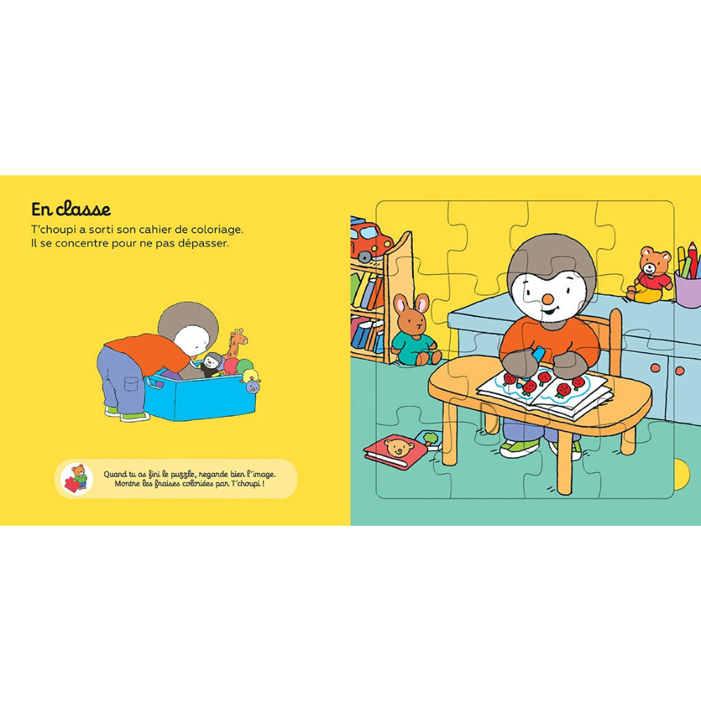 T'choupi, mon livre Puzzle de l'école - Dès 2 ans