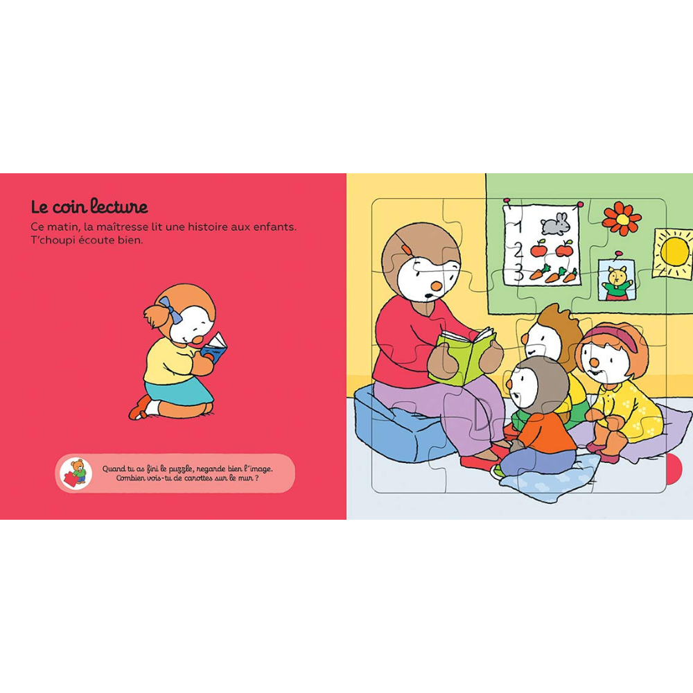 T'choupi, mon livre Puzzle de l'école - Dès 2 ans