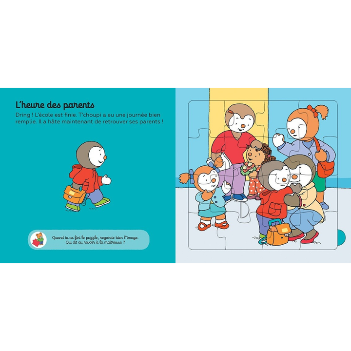 T'choupi, mon livre Puzzle de l'école - Dès 2 ans
