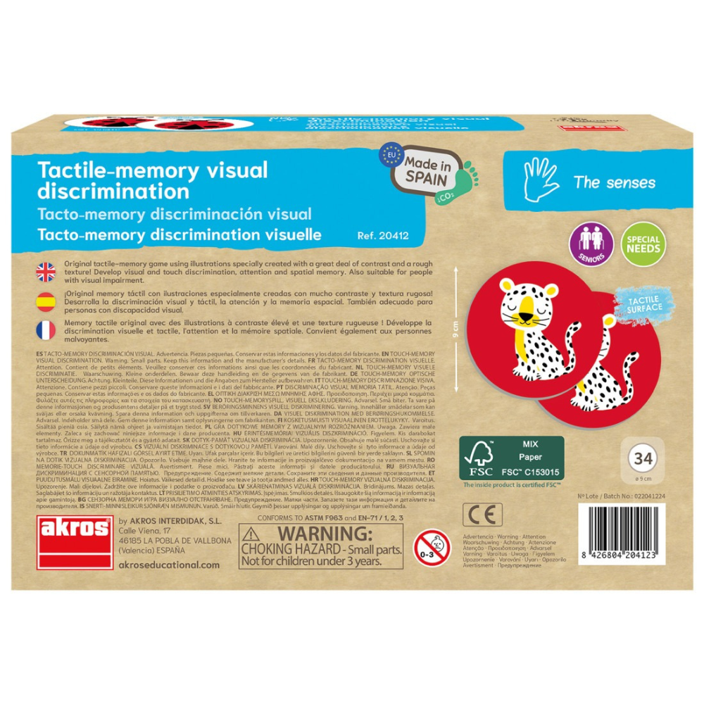 Tacto-memory discrimination visuelle - 6 - Eveil Montessori Maroc