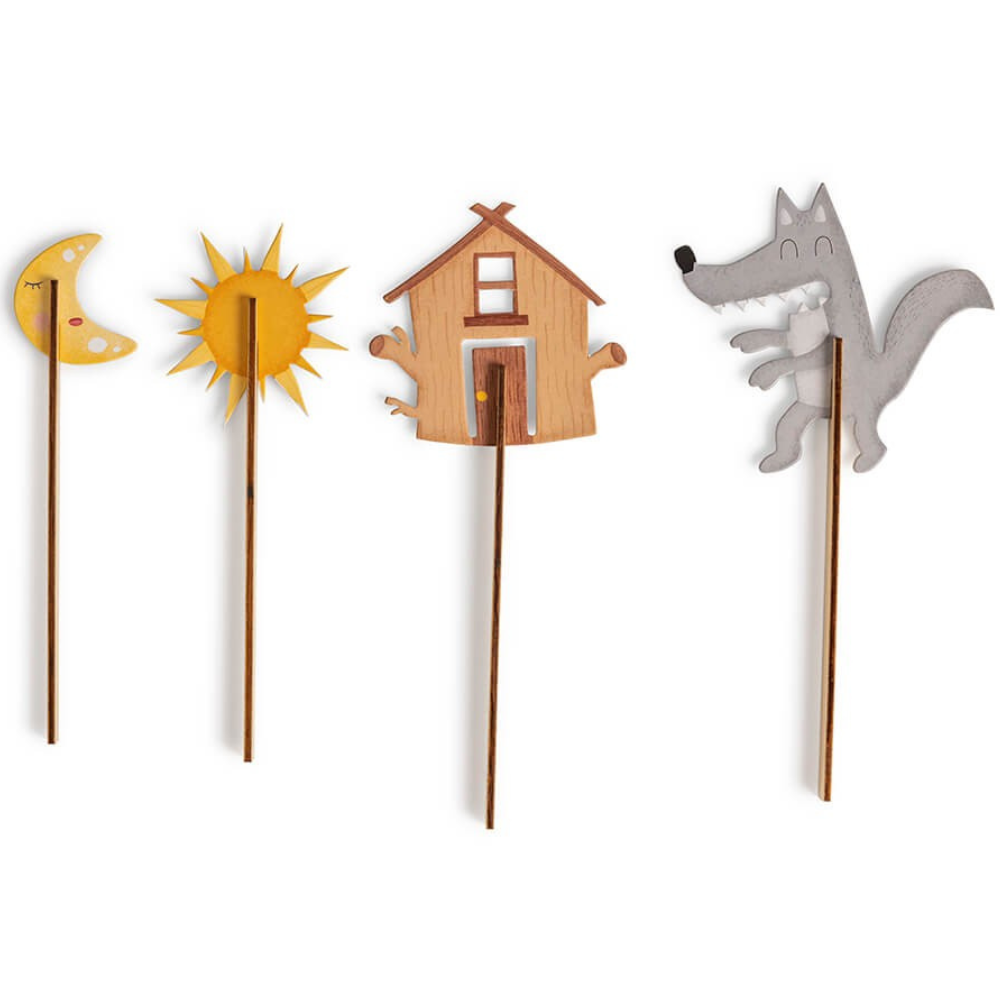 Théâtre en bois avec personnages