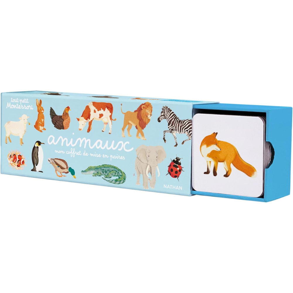 Tout-petit Montessori - Animaux - mon coffret de mise en paires - Dès 15 mois - 1 - Eveil Montessori Maroc