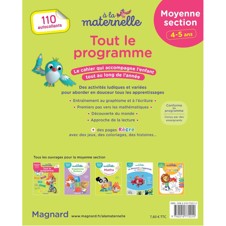 Tout le programme à la maternelle moyenne section - 6 - Eveil Montessori Maroc