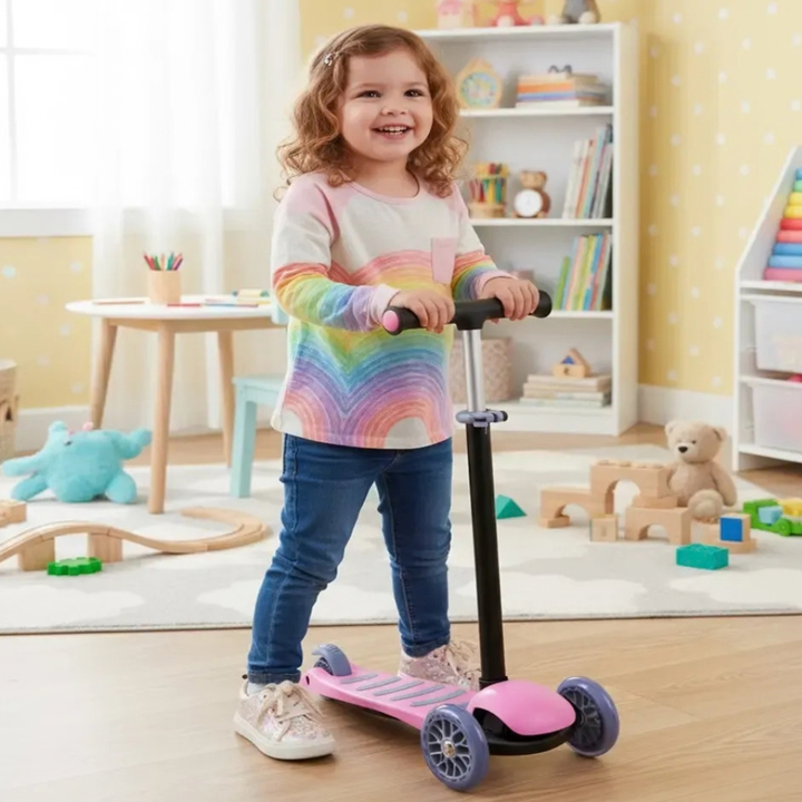 Trottinette 3 roues pour enfants - Rose
