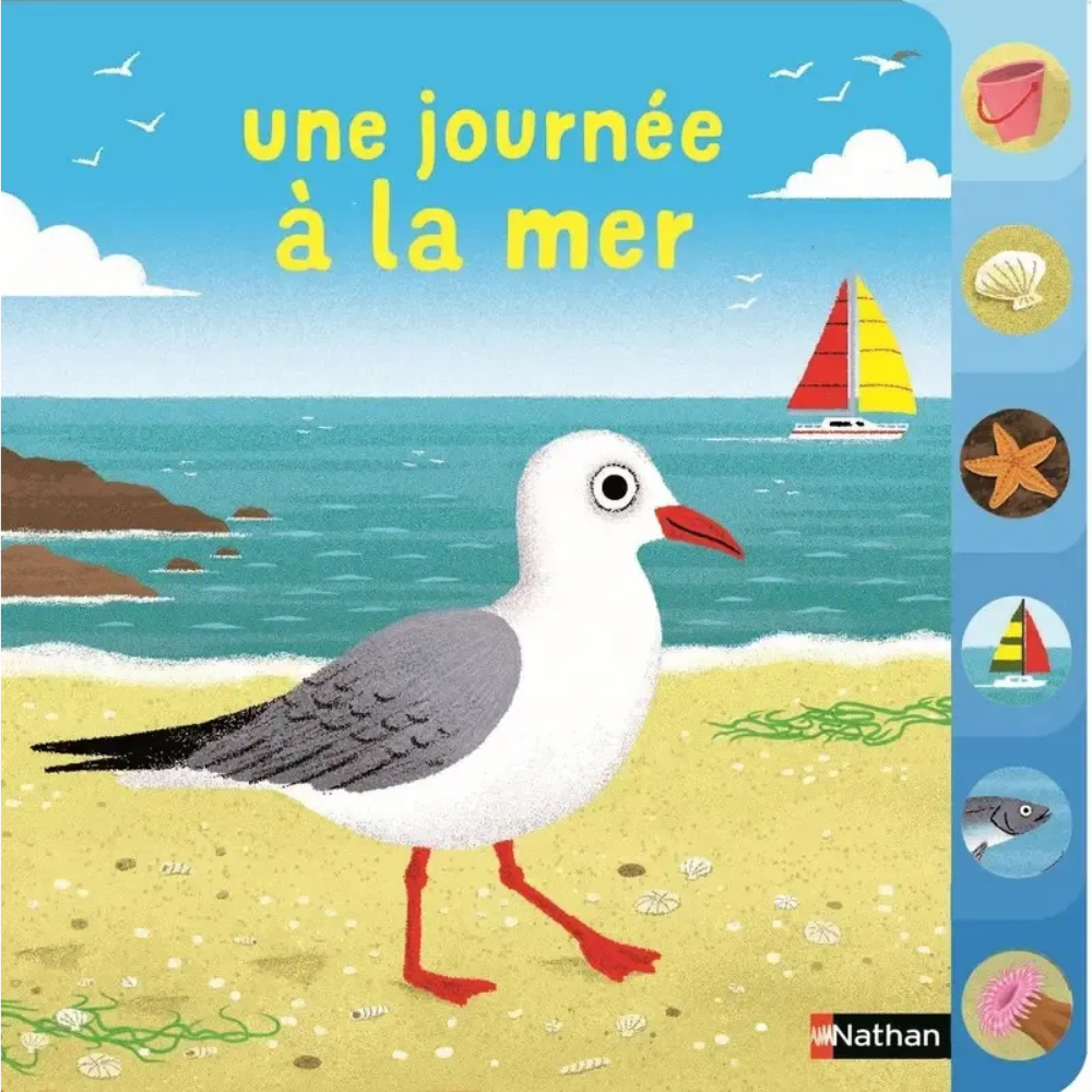 Une journée à la mer - un livre à onglet pour explorer et découvrir la mer - dès 10 mois - 1 - Eveil Montessori Maroc