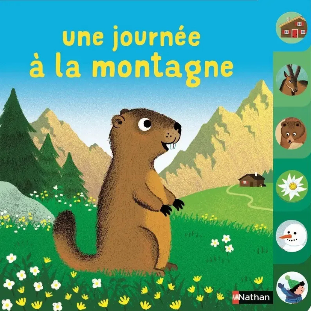 Une journée à la montagne - un livre à onglet pour explorer et découvrir la montagne - dès 10 mois - 1 - Eveil Montessori Maroc