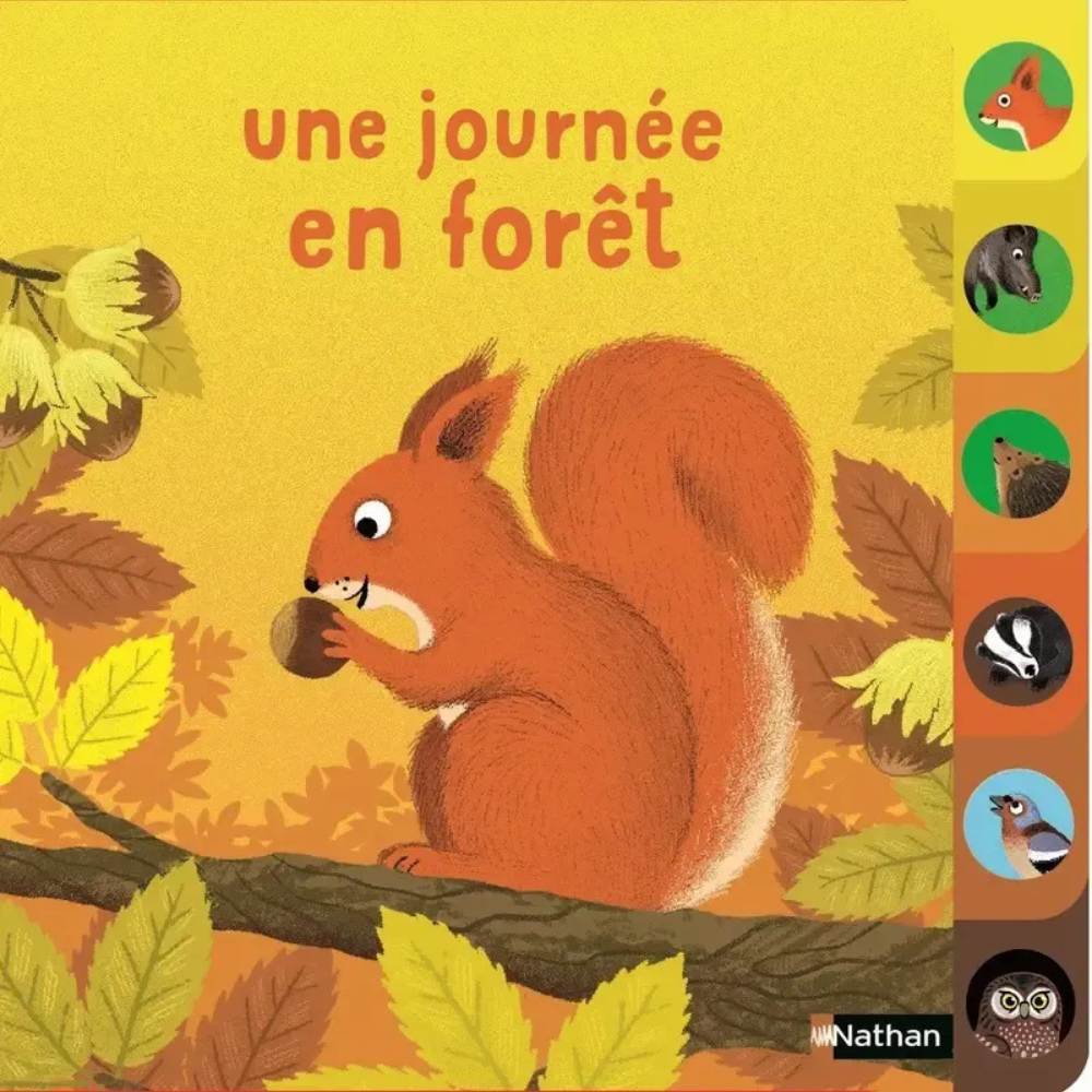 Une journée en forêt - un livre à onglets pour explorer et découvrir la forêt - dès 10 mois - 1 - Eveil Montessori Maroc