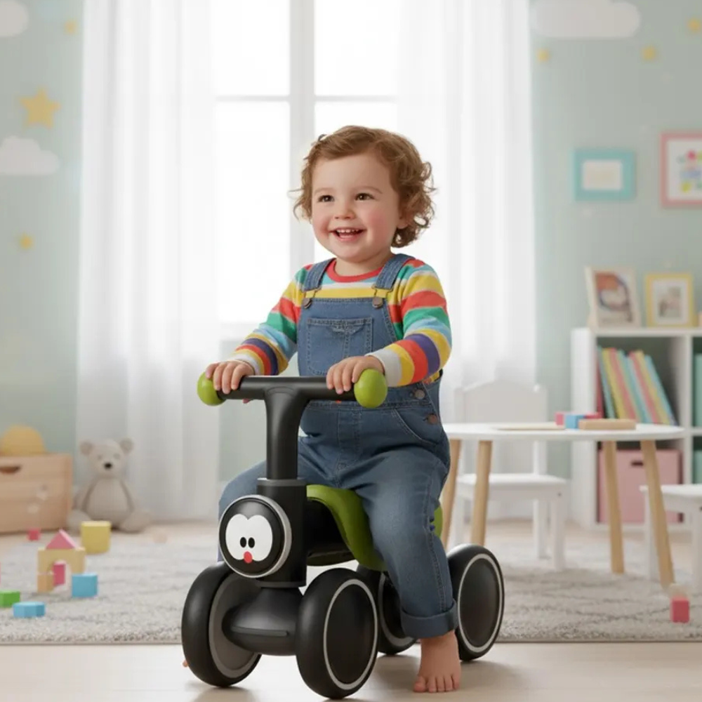 Vélo d'équilibre vert