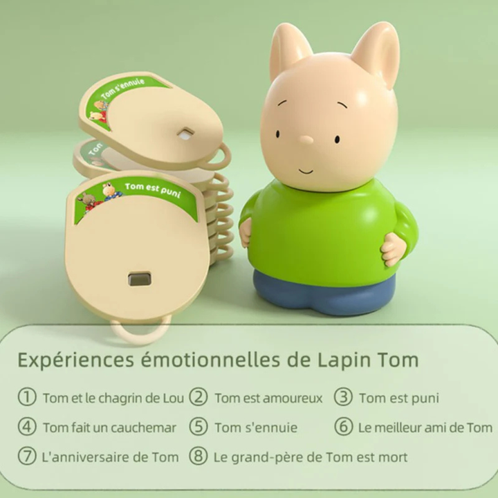 ZzzMoon Figurine Lapin Tom – Expériences émotionnelles - 3 - Eveil Montessori Maroc