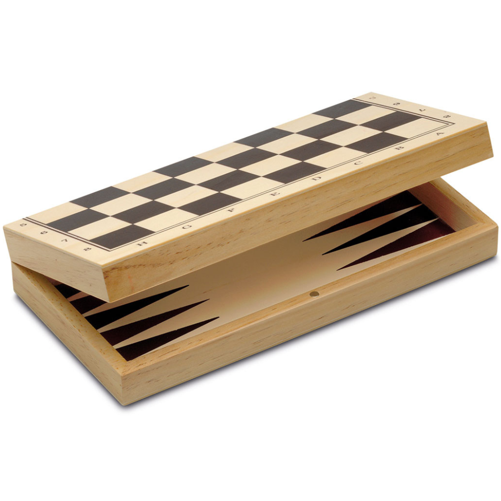 Echecs en bois 3 en 1