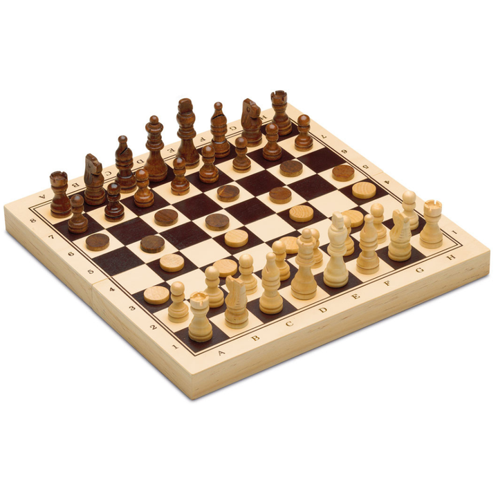 Echecs en bois 3 en 1