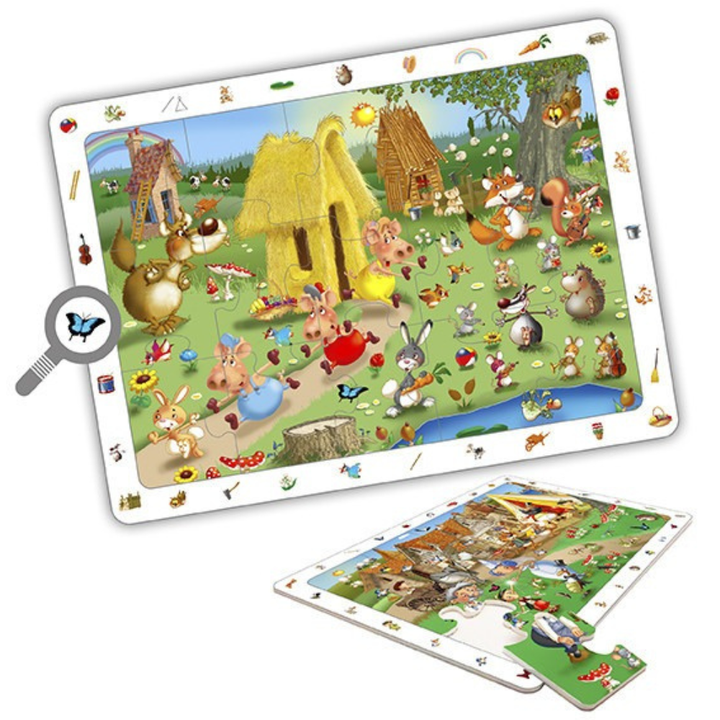 Set de 4 puzzles d'observation : les contes classiques