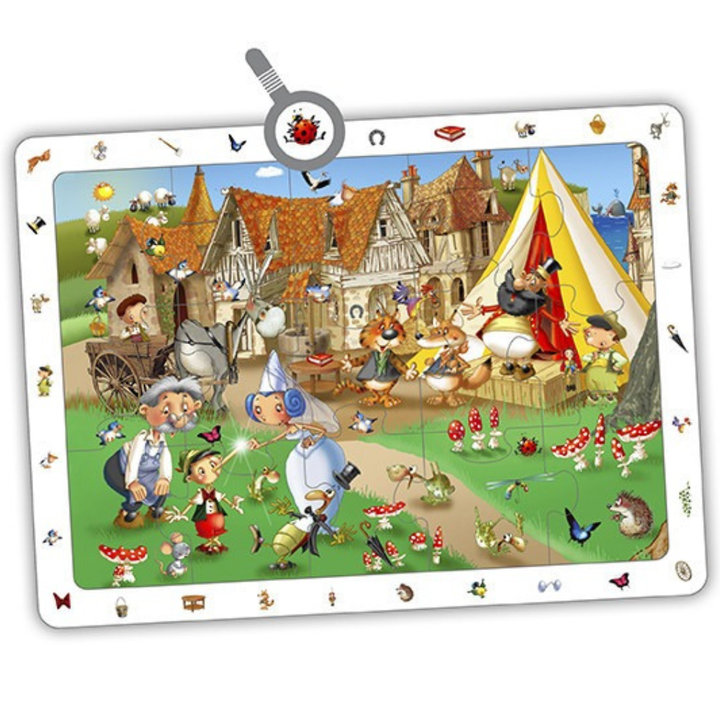 Set de 4 puzzles d'observation : les contes classiques