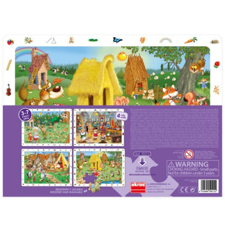 Set de 4 puzzles d'observation : les contes classiques