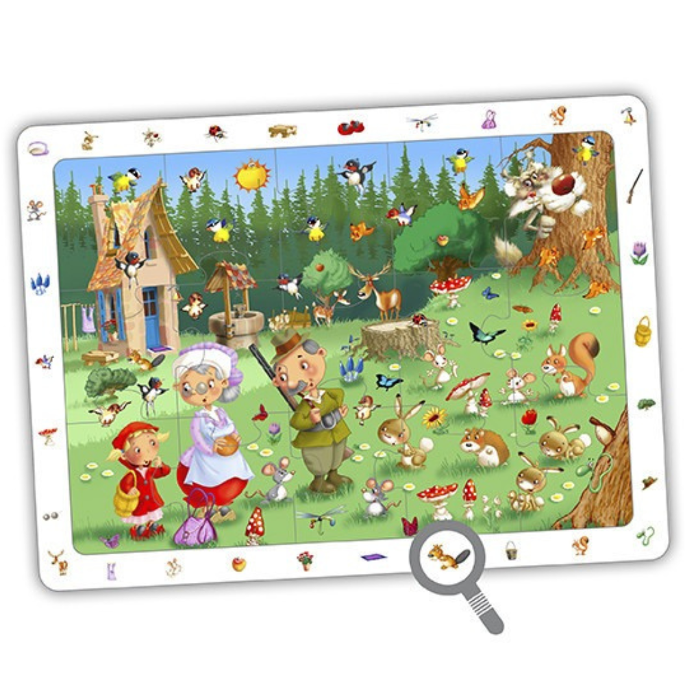 Set de 4 puzzles d'observation : les contes classiques