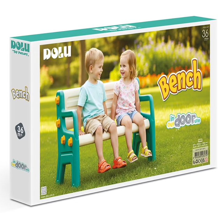 Banc pour enfants - blanc et vert - 3 - Eveil Montessori Maroc