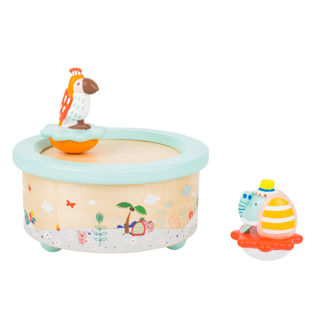 Eveil-montessori-maroc-Boite-a-musique-Perroquet-et-Elephant_5