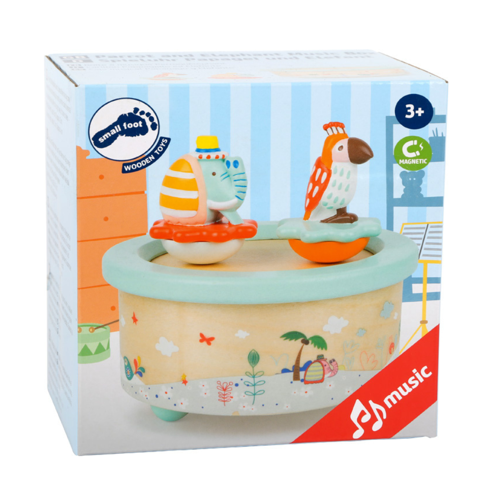 Eveil-montessori-maroc-Boite-a-musique-Perroquet-et-Elephant_5