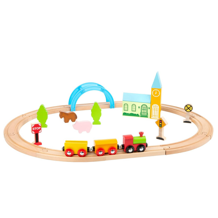 Chemin de fer en bois Ville et campagne