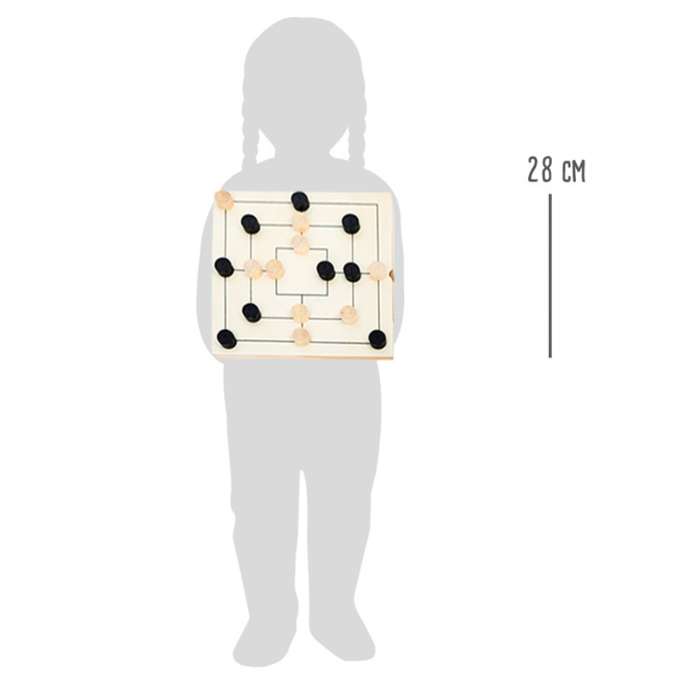 Kit de jeux Echecs, dames & jeu du moulin