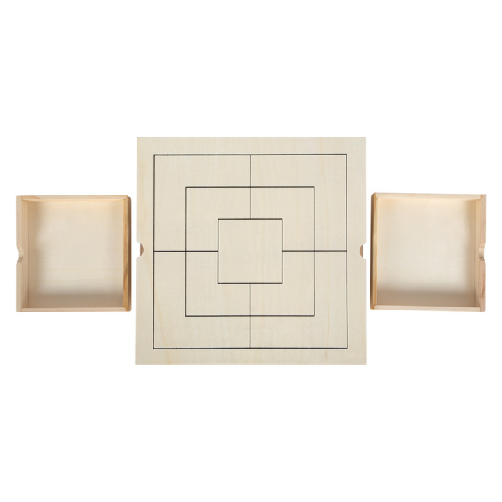 Kit de jeux Echecs, dames & jeu du moulin