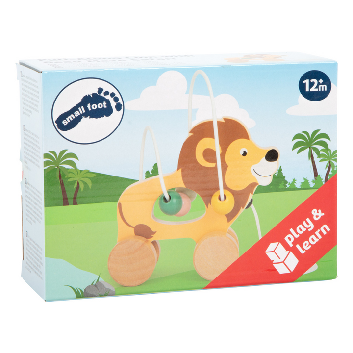Lion à tirer avec circuit de motricité "Safari"