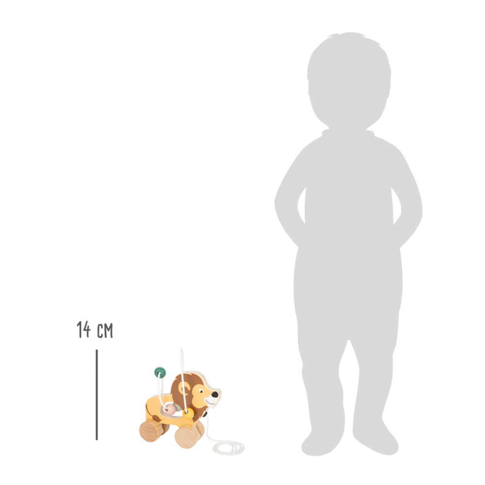 Lion à tirer avec circuit de motricité "Safari"