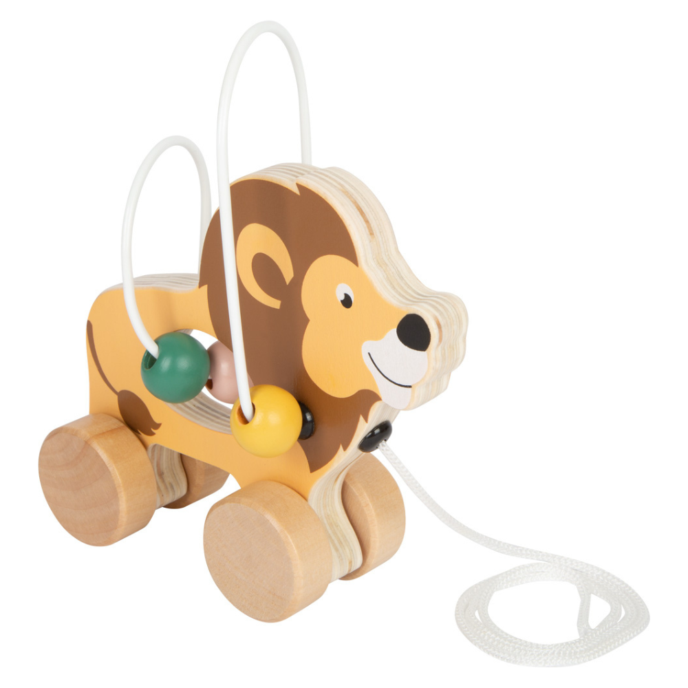 Lion à tirer avec circuit de motricité "Safari"