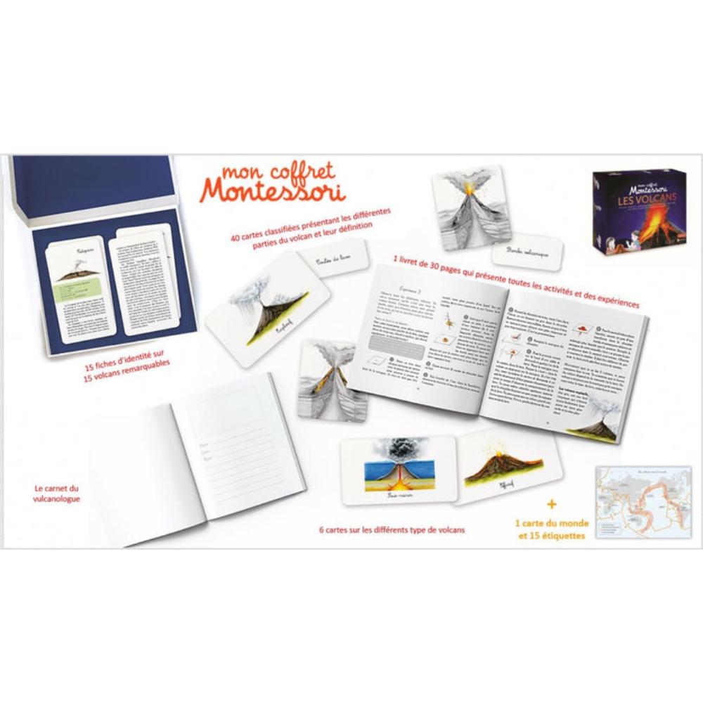 Mon coffret Montessori : Les Volcans - Dès 4 ans