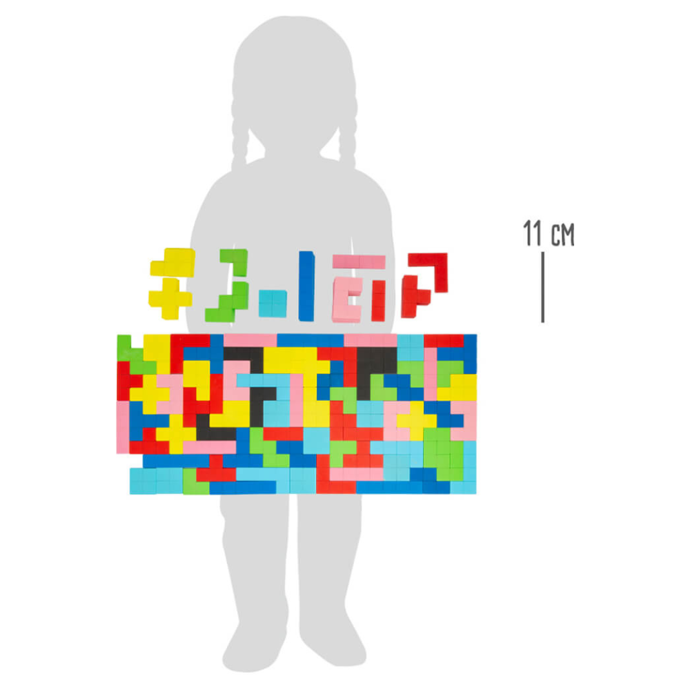 Puzzle Tetris en bois Formes géométriques