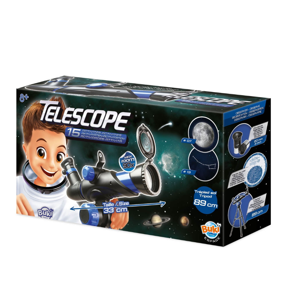 Télescope Réflecteur éducatif – Trois Sections – Grossissement élevé – Plastique Léger – Pour Enfants Dès 6 Ans