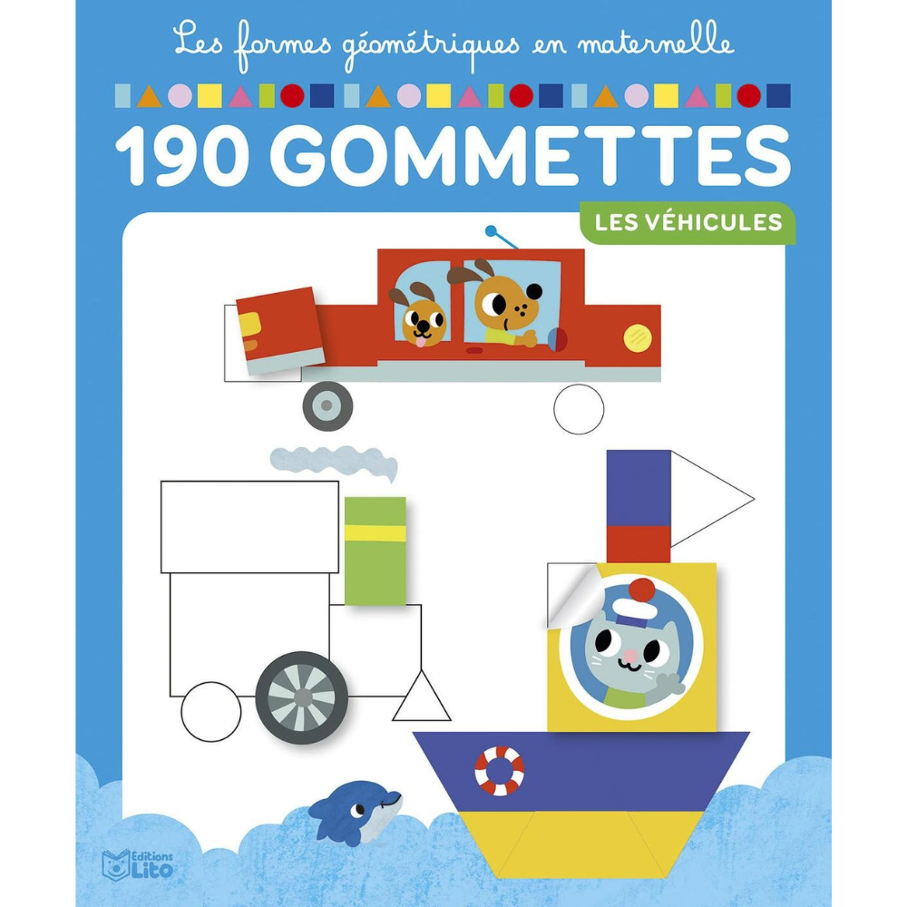 Les véhicules – 190 Gommettes – Les formes géométriques en maternelle - 1 - Eveil Montessori Maroc