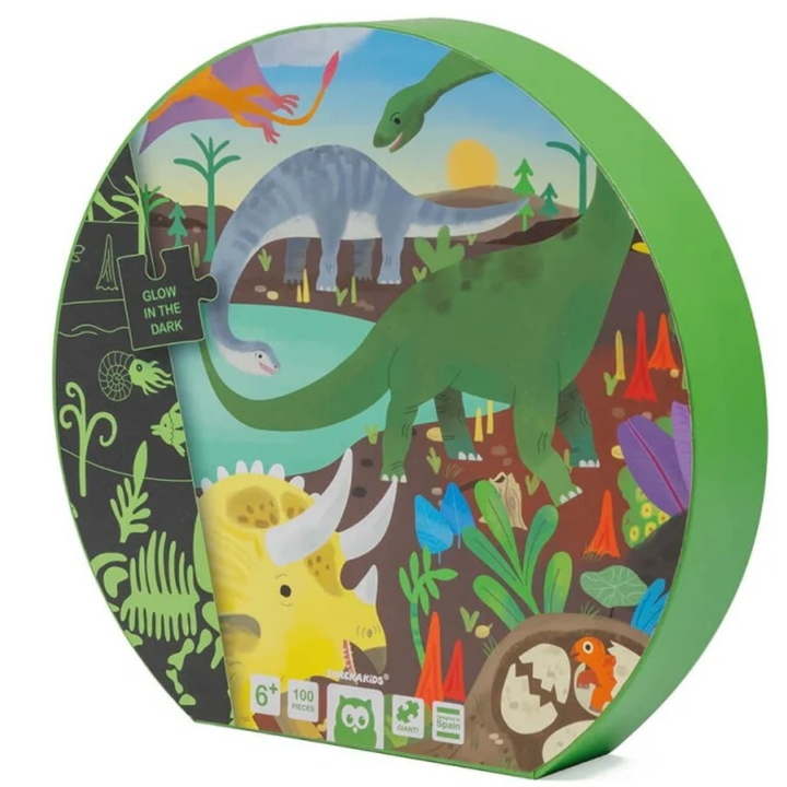 Puzzle Fluo Dinosaure (100 pièces) - 1 - Eveil Montessori Maroc