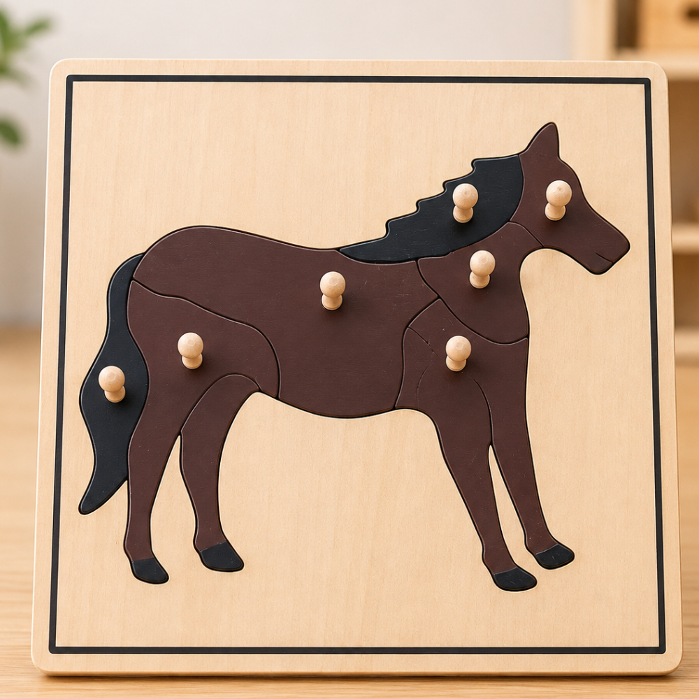 Puzzle du cheval - 1 - Eveil Montessori Maroc