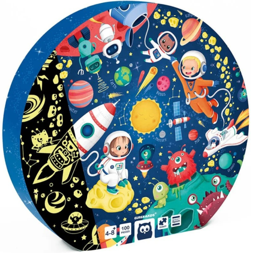 Puzzle fluo – L'Espace (70 pièces) - 1 - Eveil Montessori Maroc