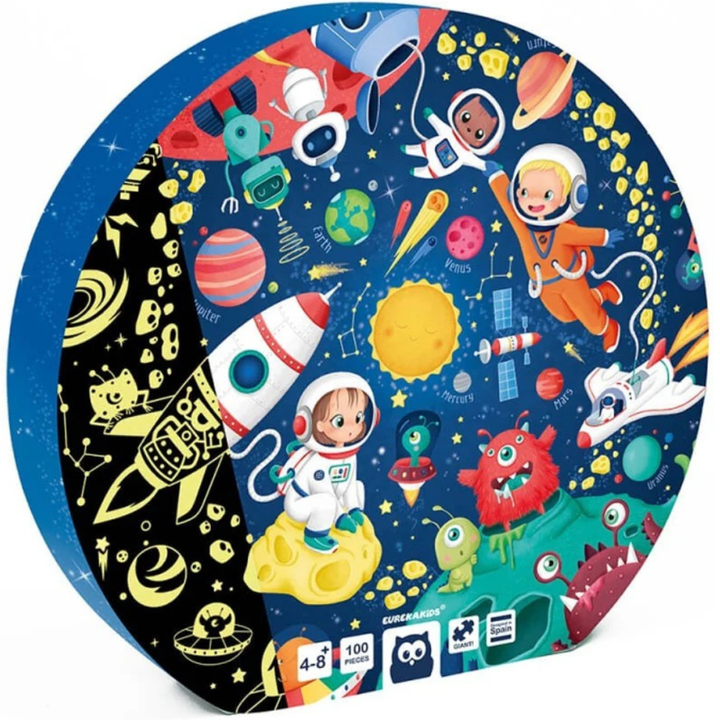 Puzzle fluo – L'Espace (70 pièces) - 1 - Eveil Montessori Maroc