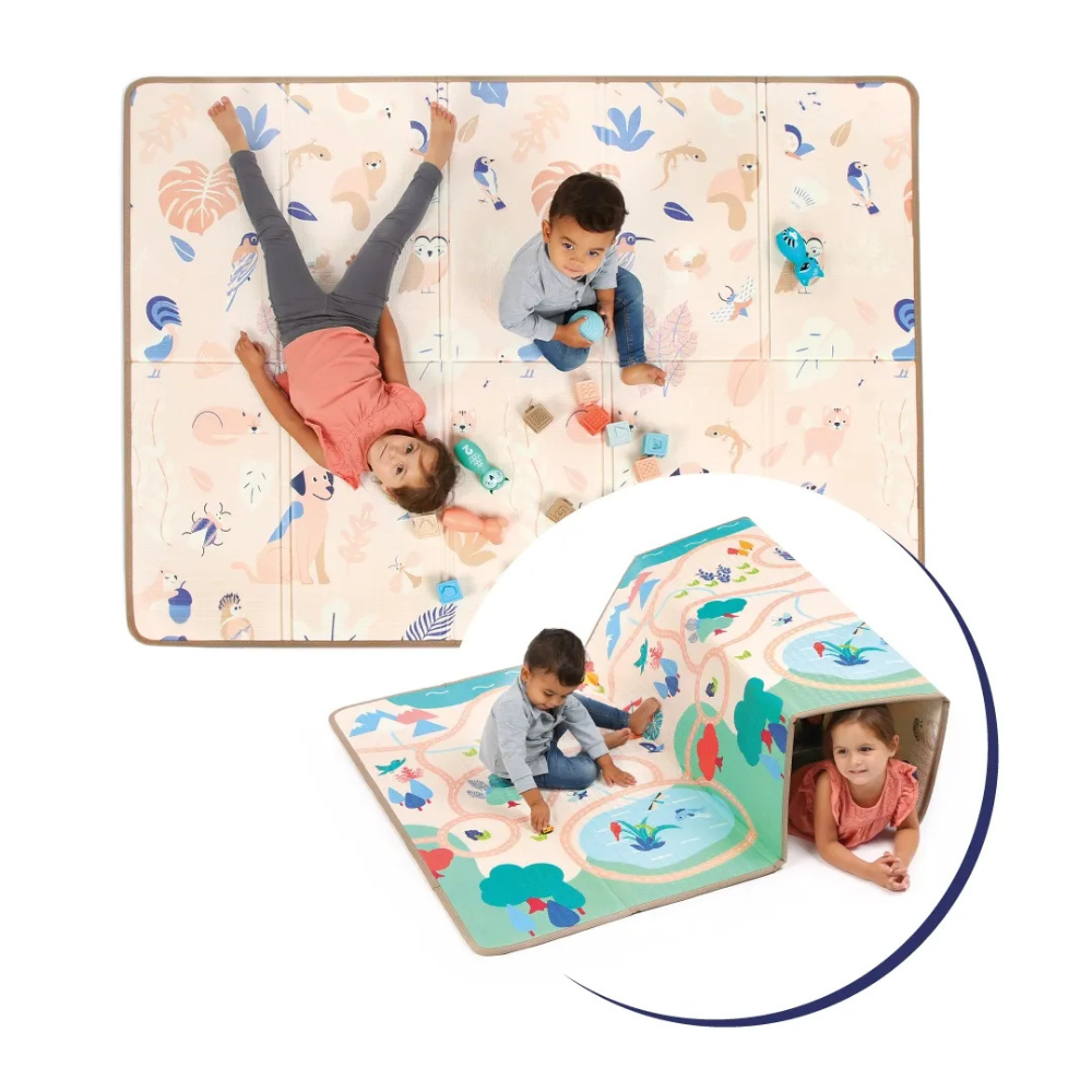 Tapis pliable XXL réversible pour enfants – 2 faces - 1 - Eveil Montessori Maroc
