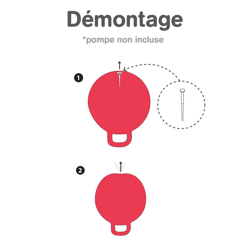 Ballon sauteur XXL - 55 cm -Rouge