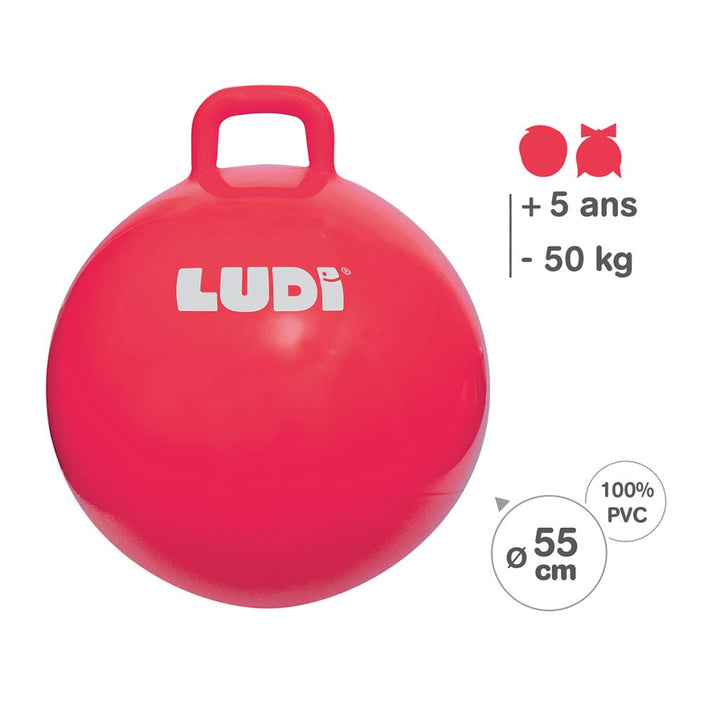 Ballon sauteur XXL - 55 cm -Rouge