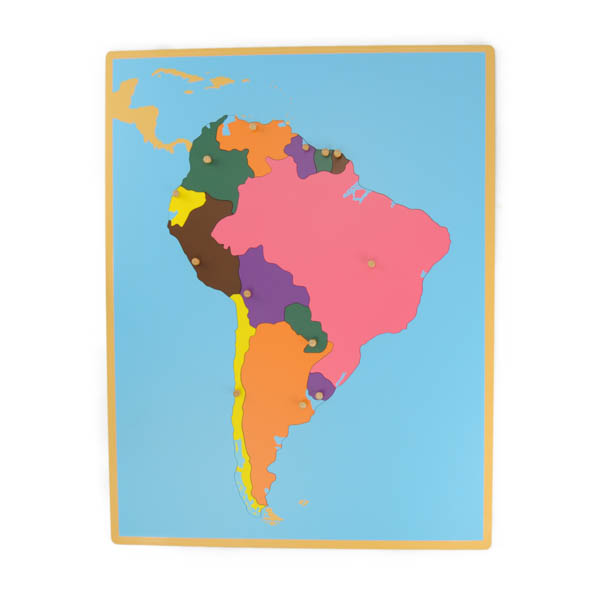 Carte du puzzle de l'Amérique du Sud