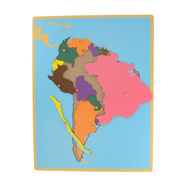 Carte du puzzle de l'Amérique du Sud