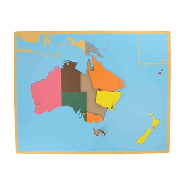 Carte du puzzle de l'Océanie