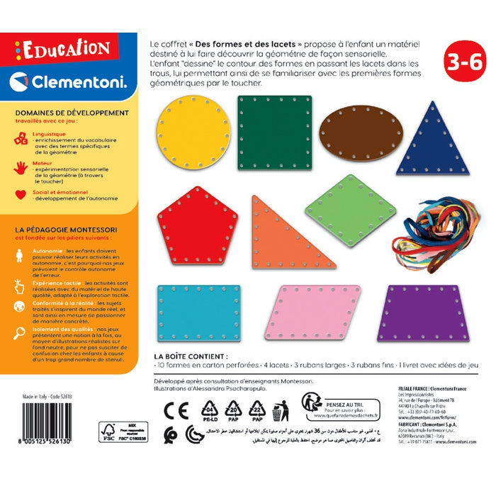 Des formes et des lacets - Montessori