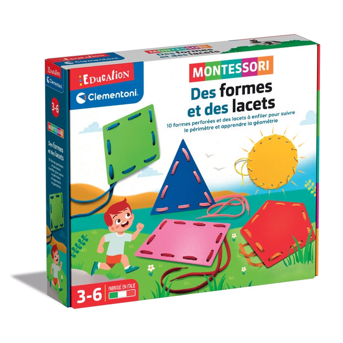 Des formes et des lacets - Montessori