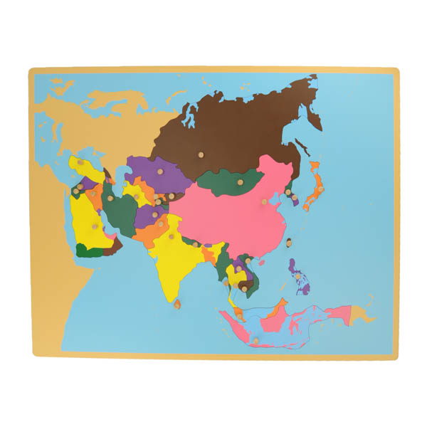 Carte du puzzle de l'Asie