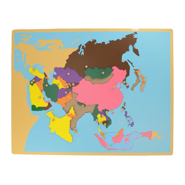 Carte du puzzle de l'Asie