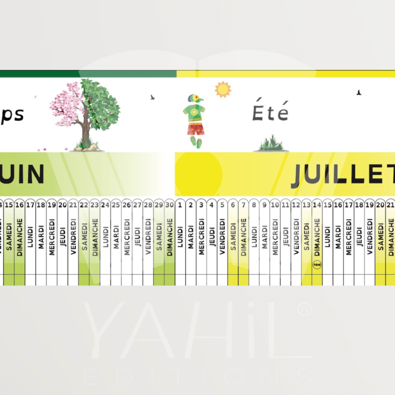 Poutre du temps Montessori 20cm × 364cm