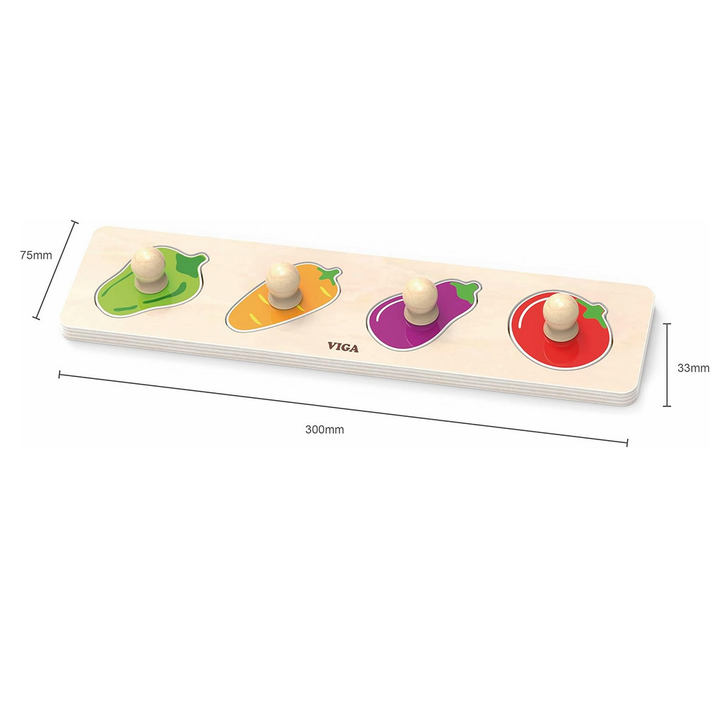 Puzzle 4 légumes | EVEIL MONTESSORI