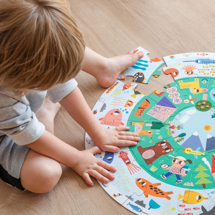 Puzzle XXL Rond Animaux